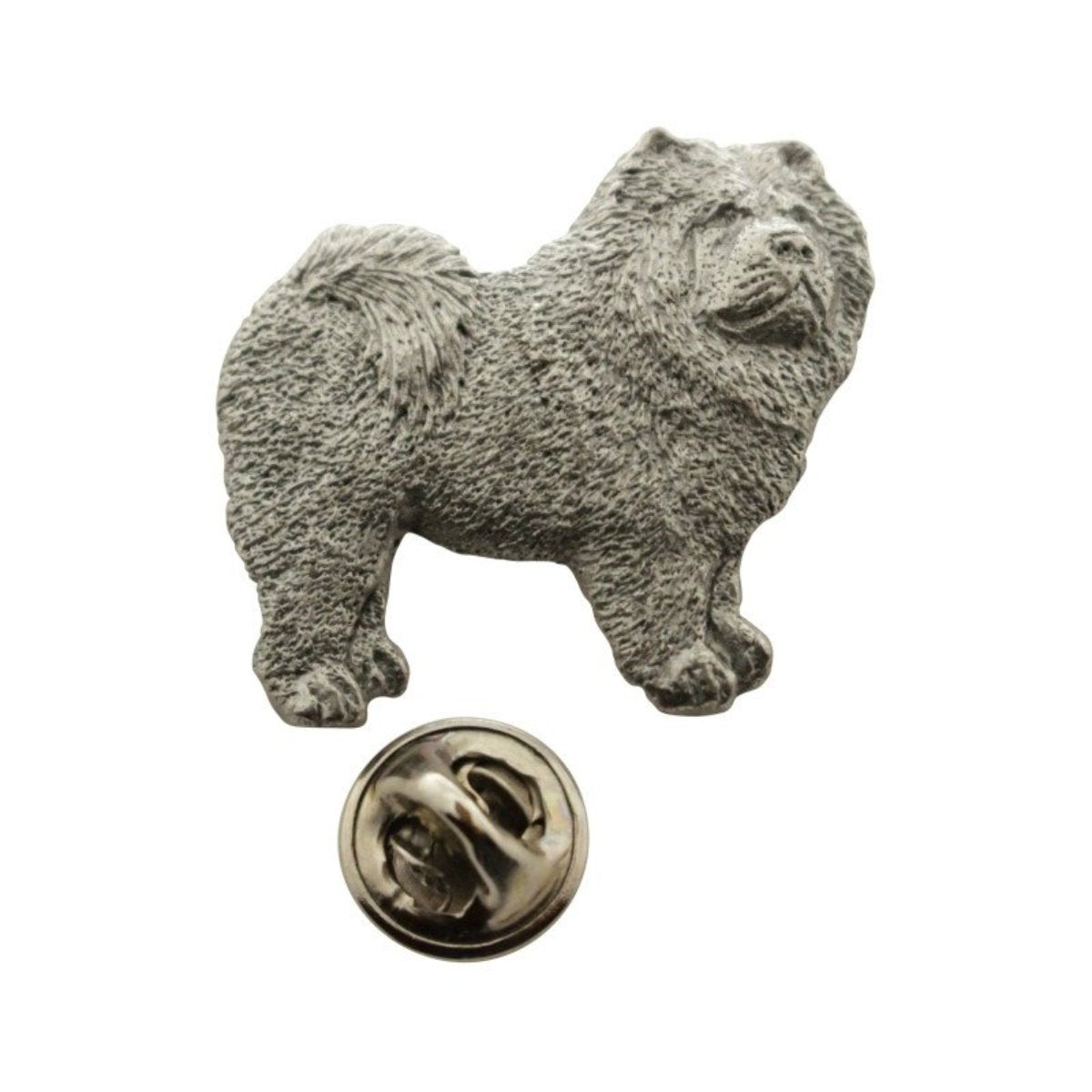 Chow Pin ~ Antiqued Pewter ~ Lapel Pin ~ Sarah's Treats & Treasures